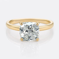 Cushion Cut Moissanite Solitaire Ring 2.5 CT