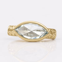 Marquise Cut Dark Green Moissanite Solitaire Ring 1.5 CT