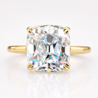 5.25 TCW Cushion OEC Adorned Cathedral Hidden Halo Engagement Ring