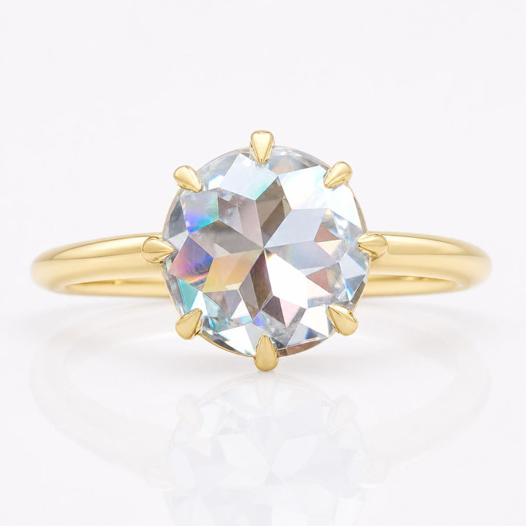 Classic Eight-Prong Traditional Look Moissanite Engagement Ring
