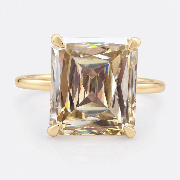 9.20 CT Criss cut Classic Comfort-Fit Solitaire Moissanite Engagement Ring
