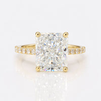5.94 TCW Radiant Cut Colorless Moissanite Engagement Ring
