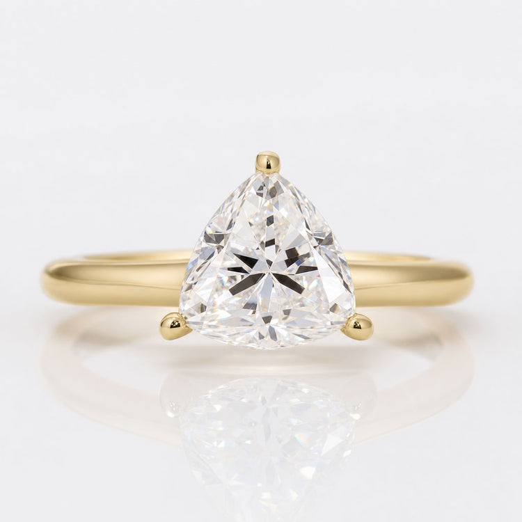 2.03 CT Moissanite Trillion Cut Beautiful Moissanite Solitaire Engagement Ring