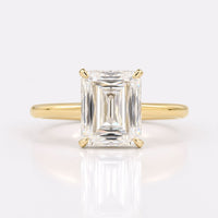 Unique 2.72 CT Criss Cut Classic Moissanite Solitaire Engagement Ring