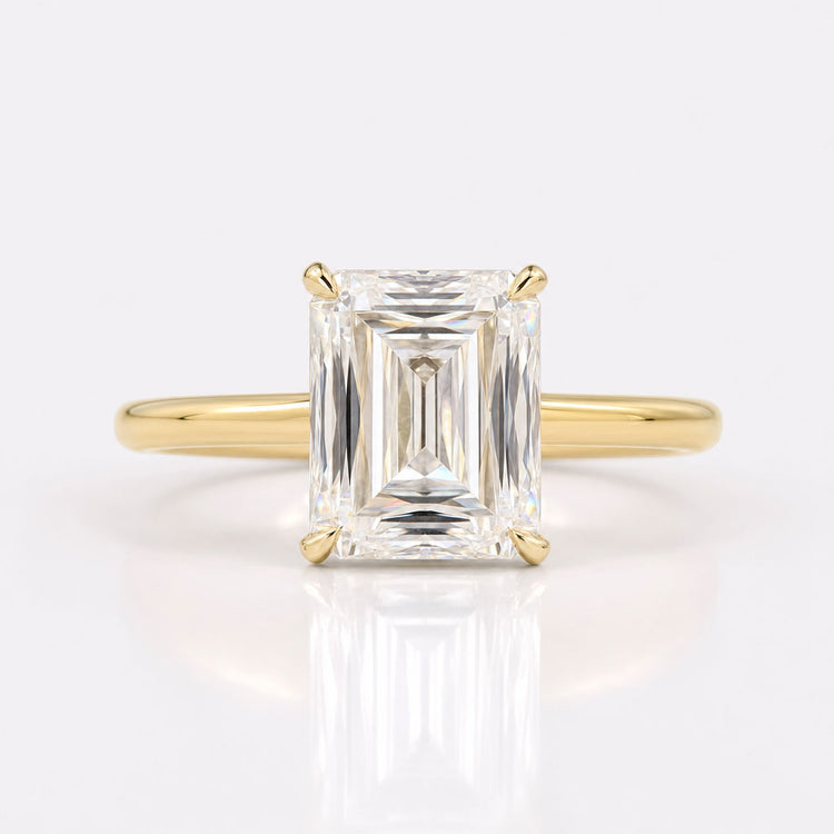 Unique 2.72 CT Criss Cut Classic Moissanite Solitaire Engagement Ring