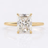 AUSM0315 - 2.33CT Radiant Cut Hidden Halo Moissanite Ring - 18k Yellow Gold - Size N