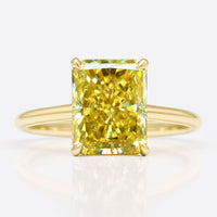 Canary Yellow 2.33 CT Radiant Moissanite Solitaire Engagement Ring