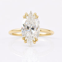 Dutch Marquise Moissanite Antique Halo Ring 2.8 CT