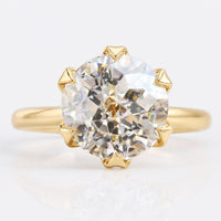 Jubilee Cut Moissanite Claw Prongs Solitaire Ring 2.8 CT