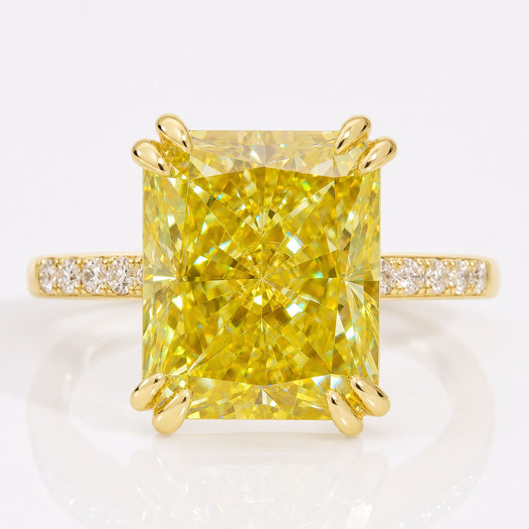 Yellow Radiant Crush Engagement Ring