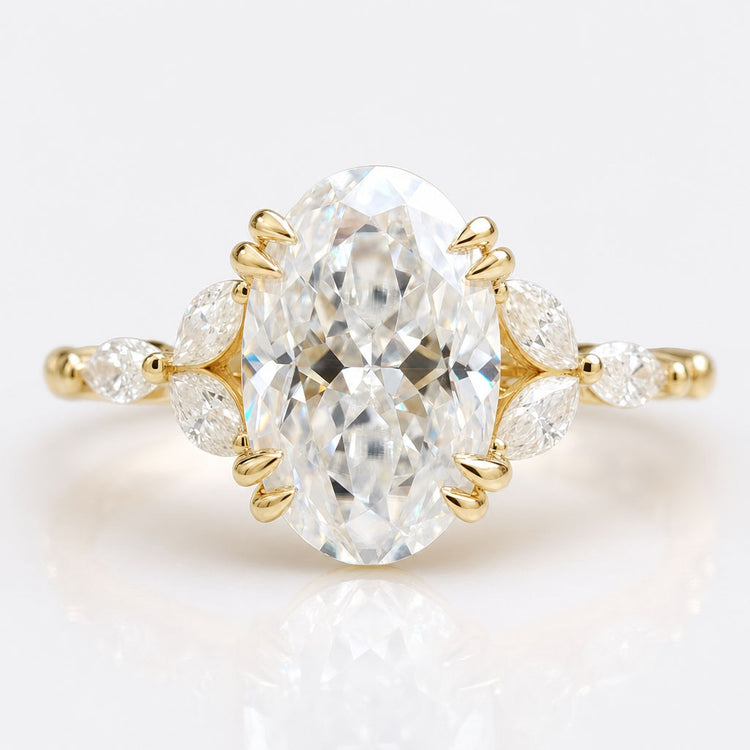 Oval Rensu Engagement Ring In Yellow Gold