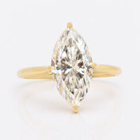 Marquise Cut Moissanite Solitaire Compass Prong Ring - 3.11 TCW