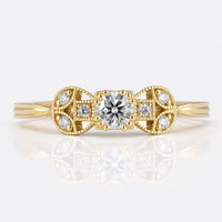Round Lab-Grown Diamond Vintage Ring