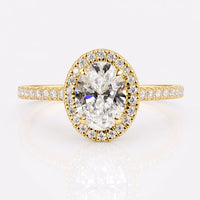 1 CT Oval Diamond Ring, Lab Grown Diamond Engagement Ring