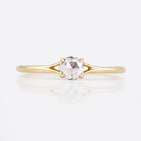 0.24 CT Round Rose Cut Lab-Grown Diamond Ring