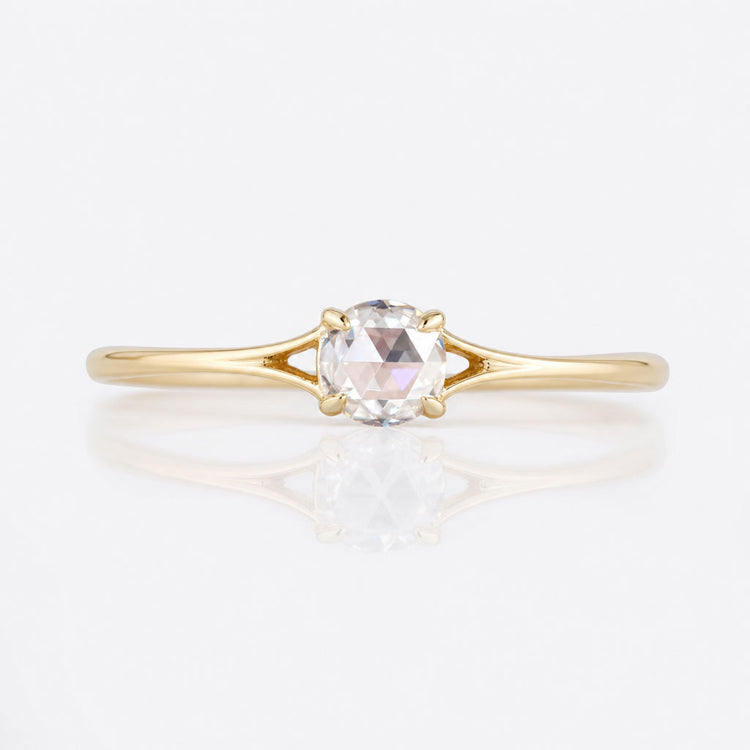 0.24 CT Round Rose Cut Lab-Grown Diamond Ring