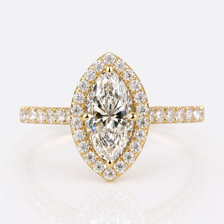1.02 CT Marquise Cut Lab-Grown Diamond Ring