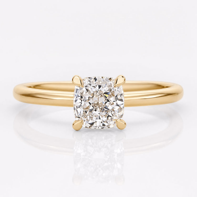 Cushion Cut Lab-Grown Diamond Solitaire Ring
