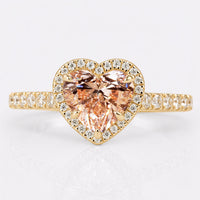 Heart Cut Fancy Intense Pink Lab-Grown Diamond Ring 1 CT