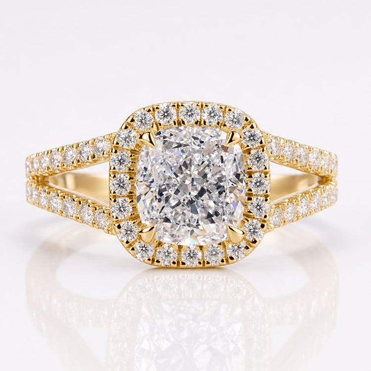 Cushion Lab-Grown Diamond Halo Ring 2.0 CT