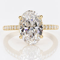 Oval Engagement Ring, Lab Grown Diamond Ring, Oval Diamond Ring
