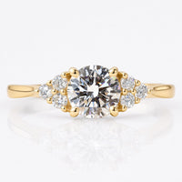 0.81 CT Round Cut Muse Set Lab-Grown Diamond Ring