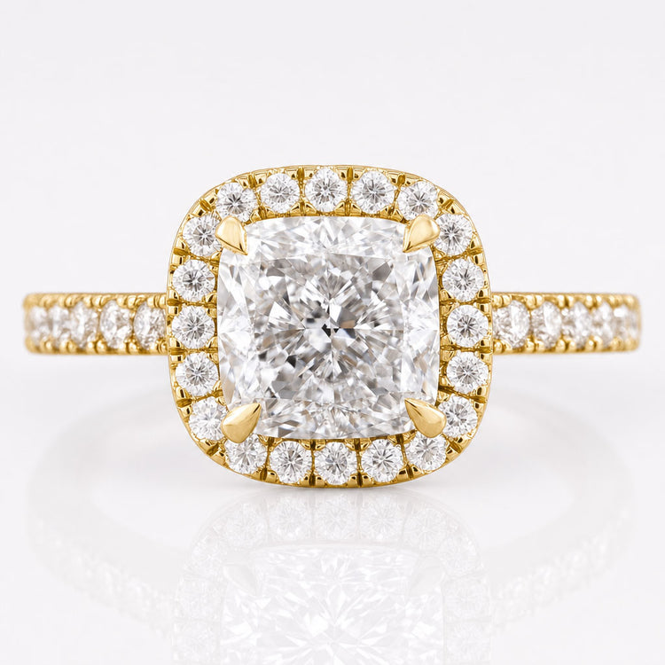 Cushion Lab-Grown Diamond Halo Ring 2 CT