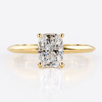 Elongated Cushion Cut Lab-Grown Diamond Knife Edge Ring 1.1 CT