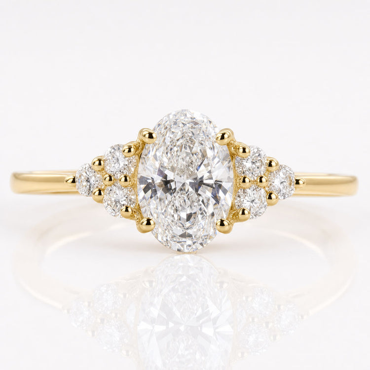Oval Cut Muse Lab-Grown Diamond Muse Setting Ring 0.5 CT