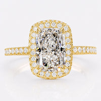 Cushion Cut Lab-Grown Diamond Halo Ring 2 CT