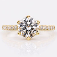 Round Brilliant Cut Lab-Grown Diamond Pavé Ring 0.25 - 2 CT