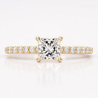Princess Cut Lab-Grown Diamond Pavé Ring 0.5 - 2 CT