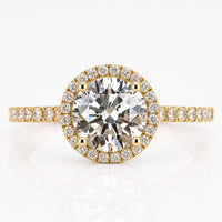 Round Brilliant Cut Lab-Grown Diamond Pavé Halo Ring 0.5 - 3 CT