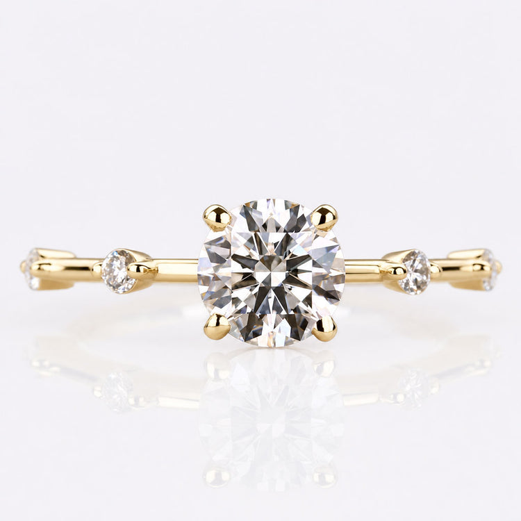 Round Cut Distance Pavé Lab-Grown Diamond Ring 0.5 - 3 CT