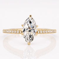 Marquise Cut Lab-Grown Diamond Unique Pavé Ring 0.8 - 2 CT