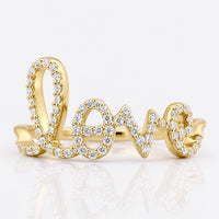 Round Brilliant Cut Lab-Grown Diamond "Love" Ring 0.2 CT