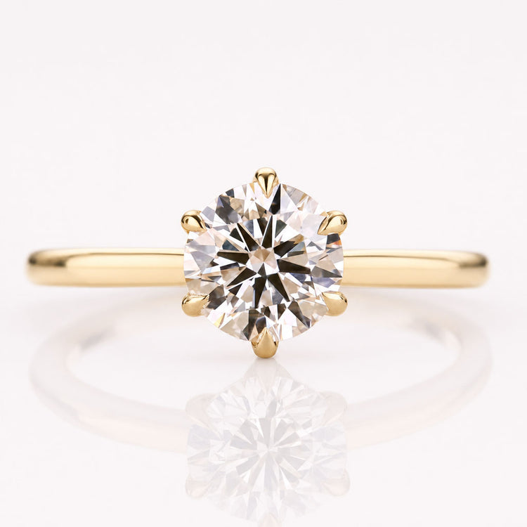 Round Cut Lab-Grown Diamond Solitaire Ring 0.5 - 3 CT