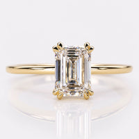 Emerald Cut Lab-Grown Diamond Solitaire Ring 0.5 - 1.5 CT