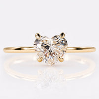 Heart Cut Lab-Grown Diamond Hidden Halo Solitaire Ring 1 - 2 CT
