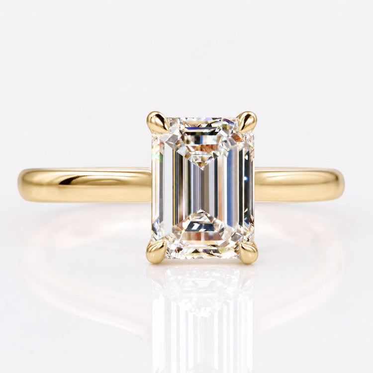 Emerald Cut Lab-Grown Diamond Solitaire 1 - 2 CT Ring