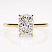 Elongated Cushion Cut Lab-Grown Diamond Solitaire Ring 1 - 2 CT
