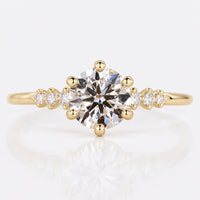 Round Brilliant Cut Lab-Grown Diamond Six Prong Ring 0.5 - 2 CT