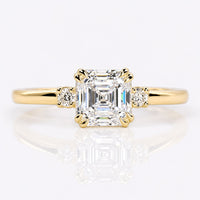 Asscher Lab-Grown Diamond Three Stones Ring 1 - 3 CT