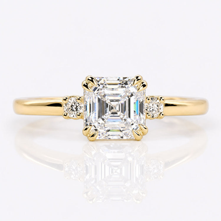 Asscher Lab-Grown Diamond Three Stones Ring 1 - 3 CT
