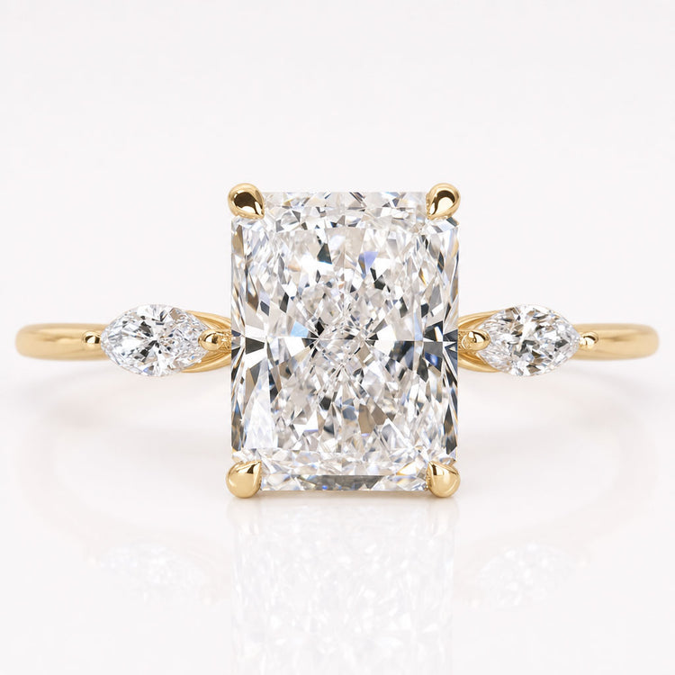Radiant Cut Lab-Grown Diamond Three Stone 1 - 3 CT Ring