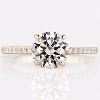 Round Brilliant Cut Lab-Grown Diamond Pavé Ring 0.5 - 3 CT