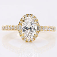 Oval Lab-Grown Diamond Pavé 1 CT Ring