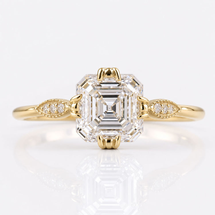 Asscher Cut Lab-Grown Diamond Vintage Ring 1 - 3 CT