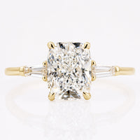 Cushion Cut Lab-Grown Diamond Three Stones 1 - 2 CT Ring