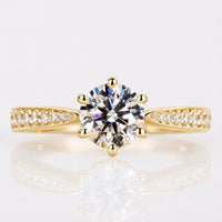 Round Brilliant Cut Lab-Grown Diamond Tapered Pavé Band Ring 0.5 - 2 CT